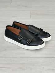 DOUBLE BUCKLE LEATHER MOCCASINS