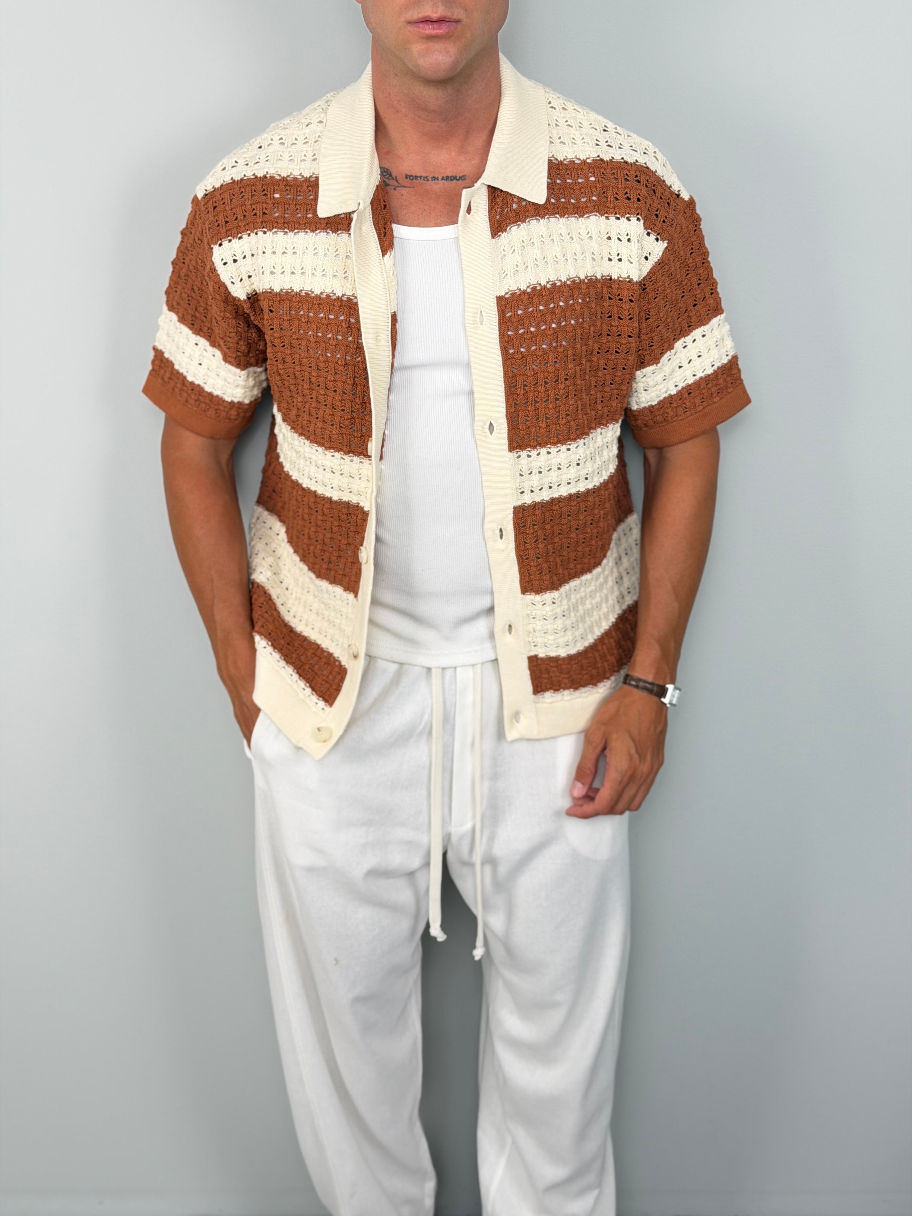 POLO CARDIGAN MOJAVE COTONE
