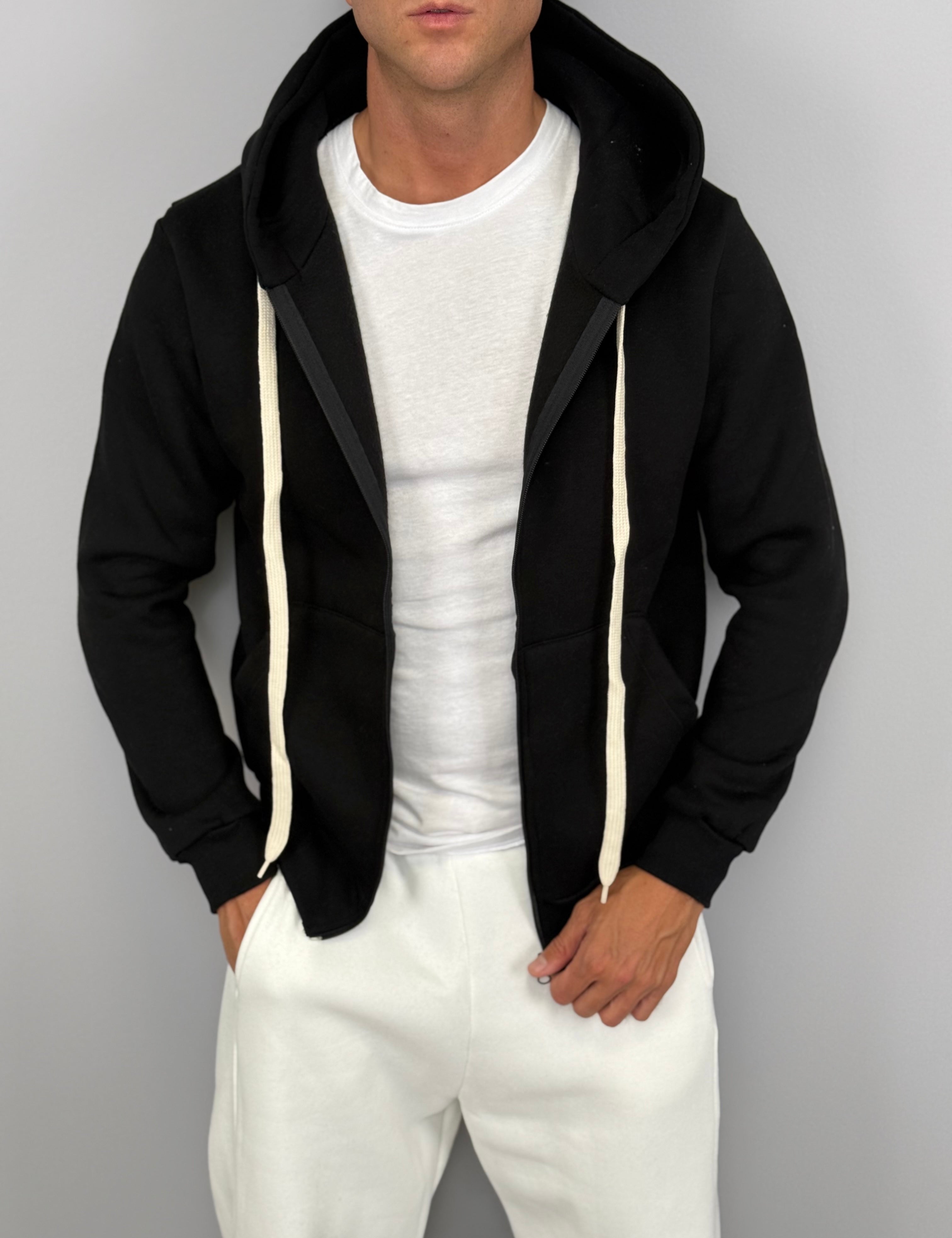 FELPA ZIP WHITELACE FELPATA