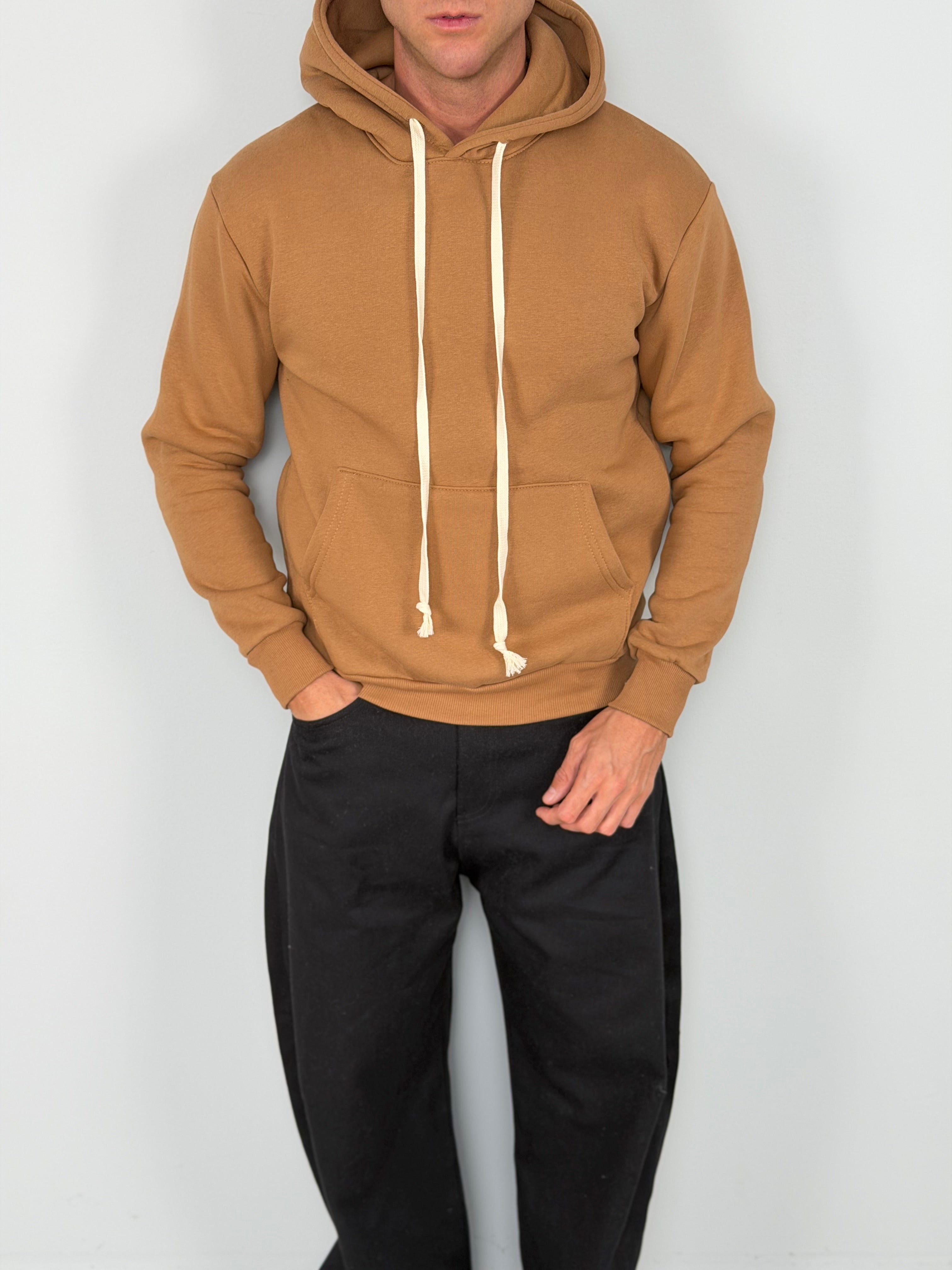 Sudadera básica con capucha de felpa