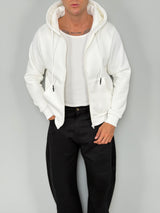 Gefüttertes Sweatshirt mit Round-Reißverschluss