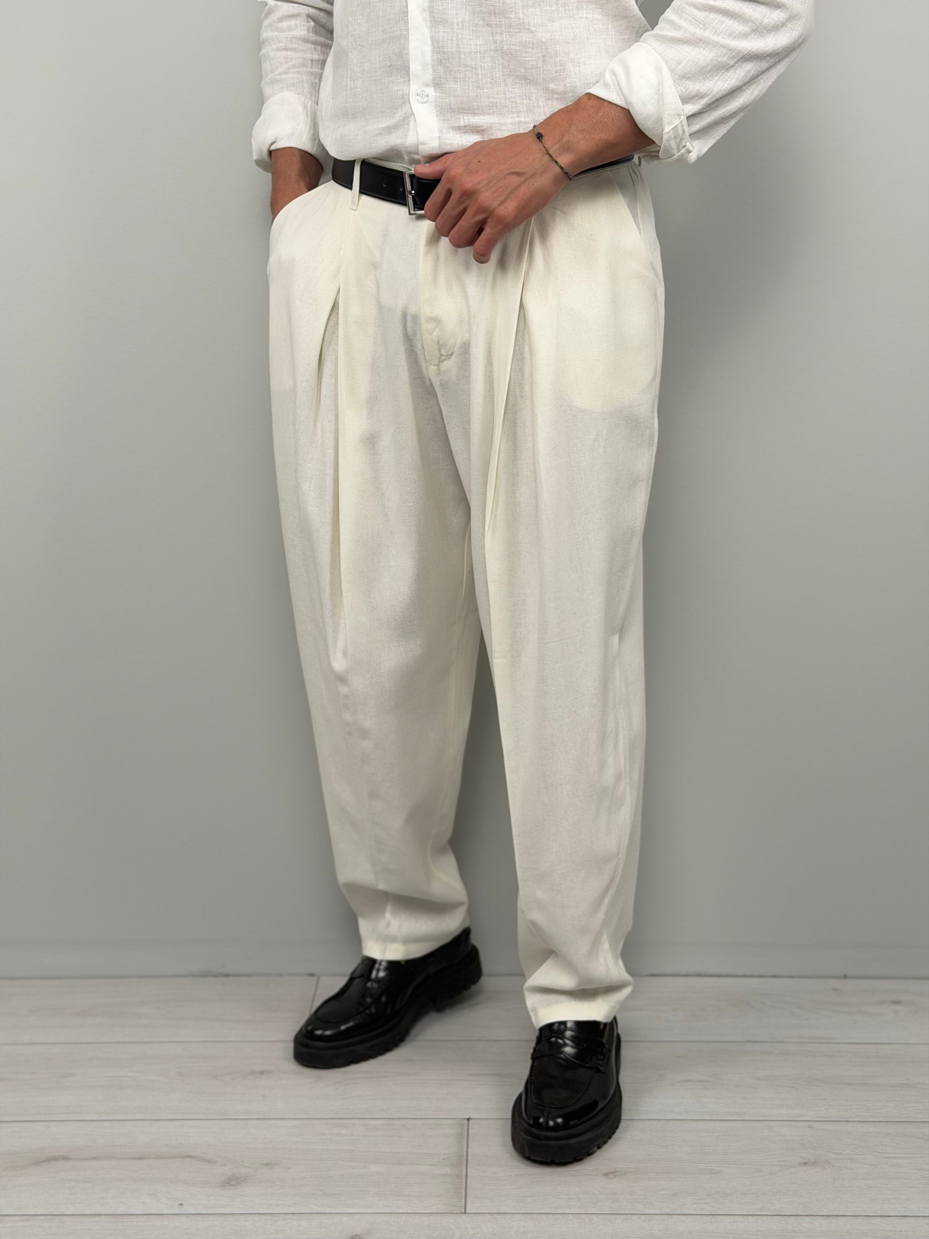 PANTALONE LINO GEEKOM AMPIO