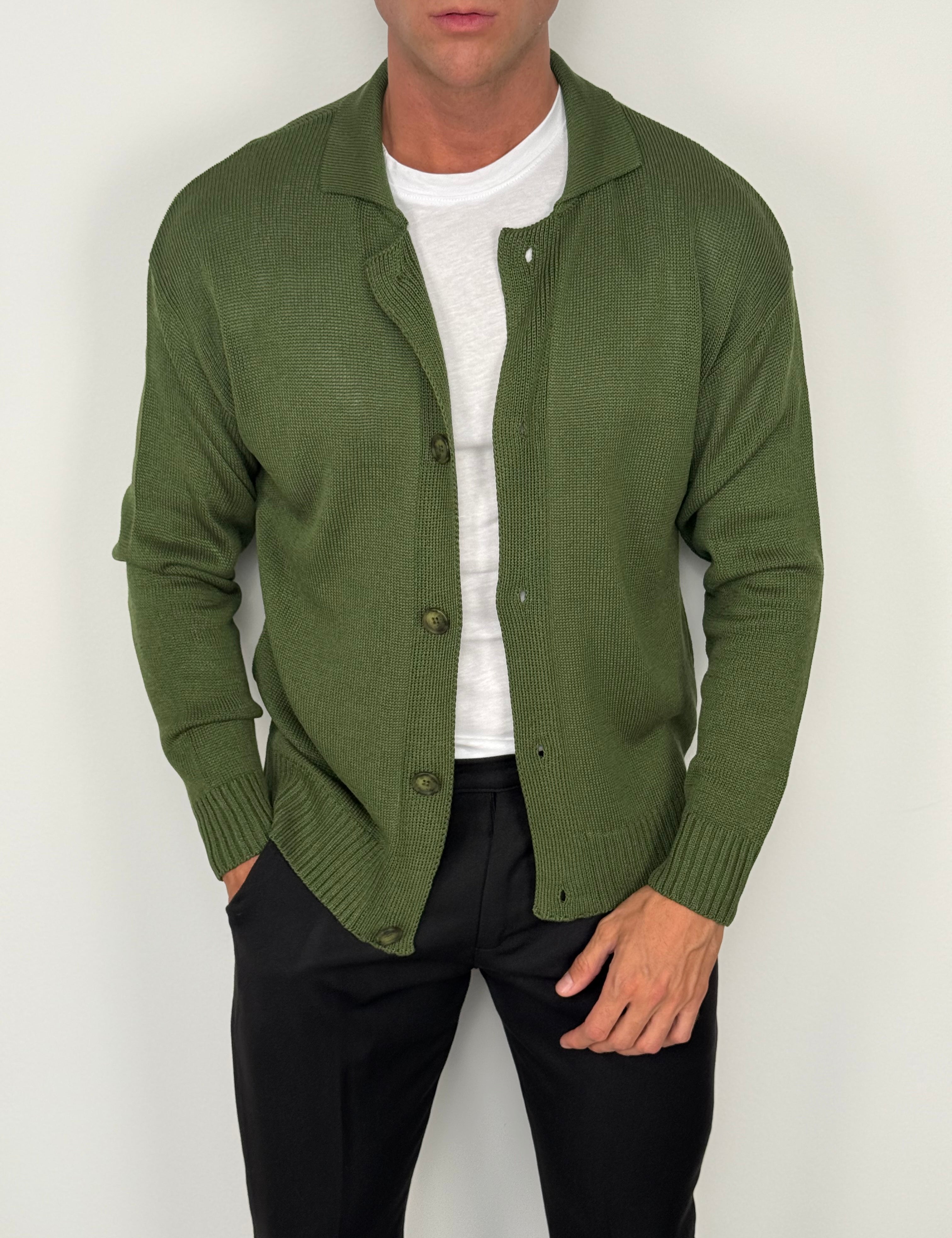 CARDIGAN POLO COTONE