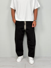 WIDE-STRIPED FLEECE TRACKSUIT TROUSERS