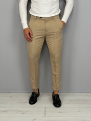 PANTALONE GESSATO TASCHE DIETRO