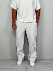 PANTALONE TUTA ZIP AMPIO FELPATO