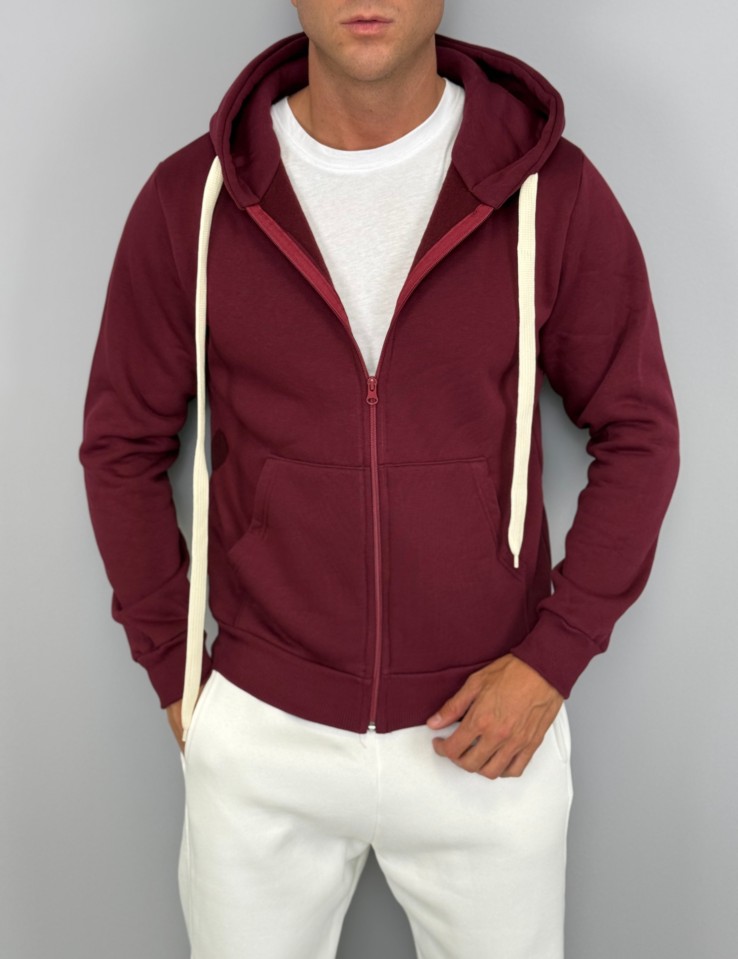 FELPA ZIP WHITELACE FELPATA