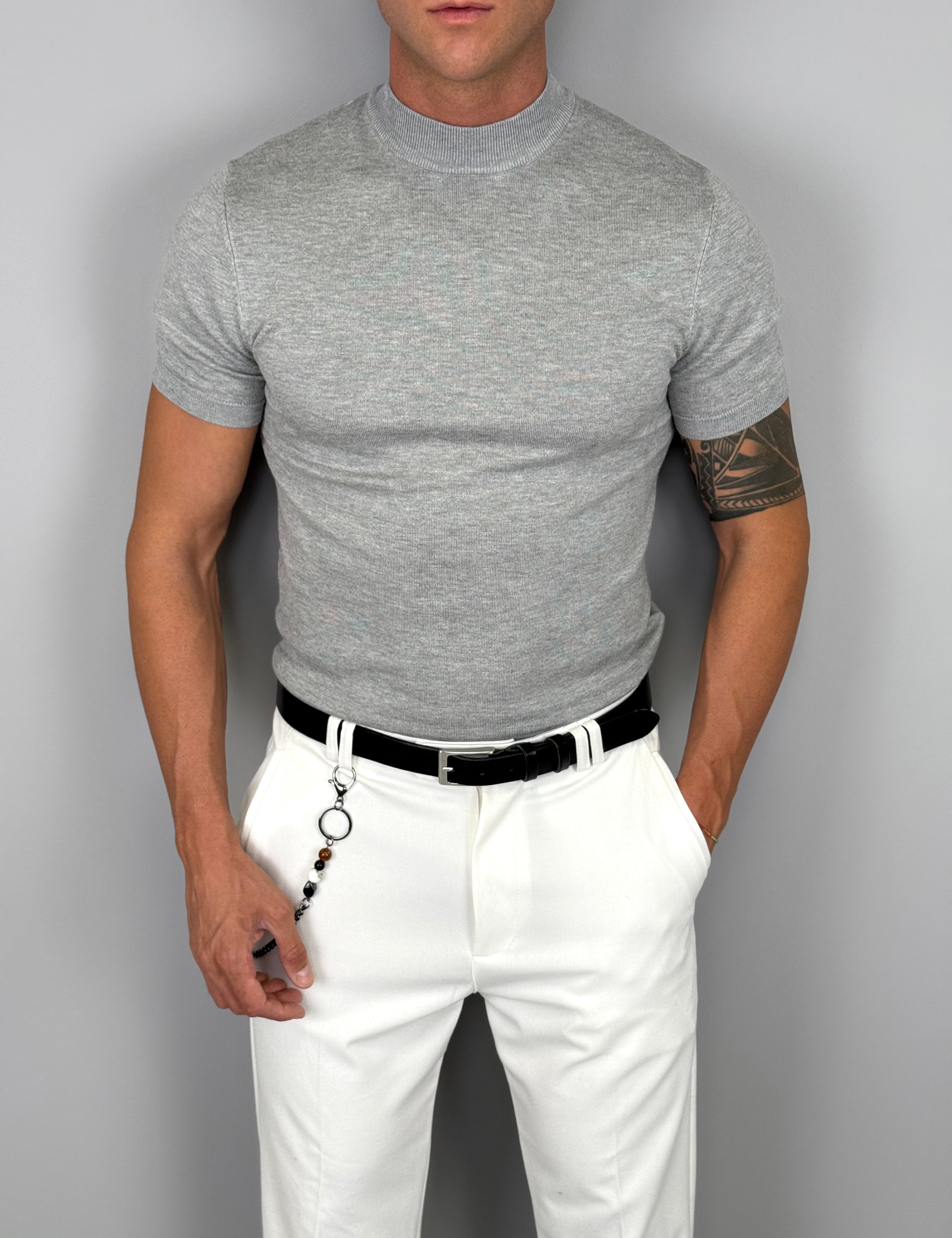 T-SHIRT MEZZO COLLO MAGLINA