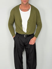 Cardigan básico de algodón
