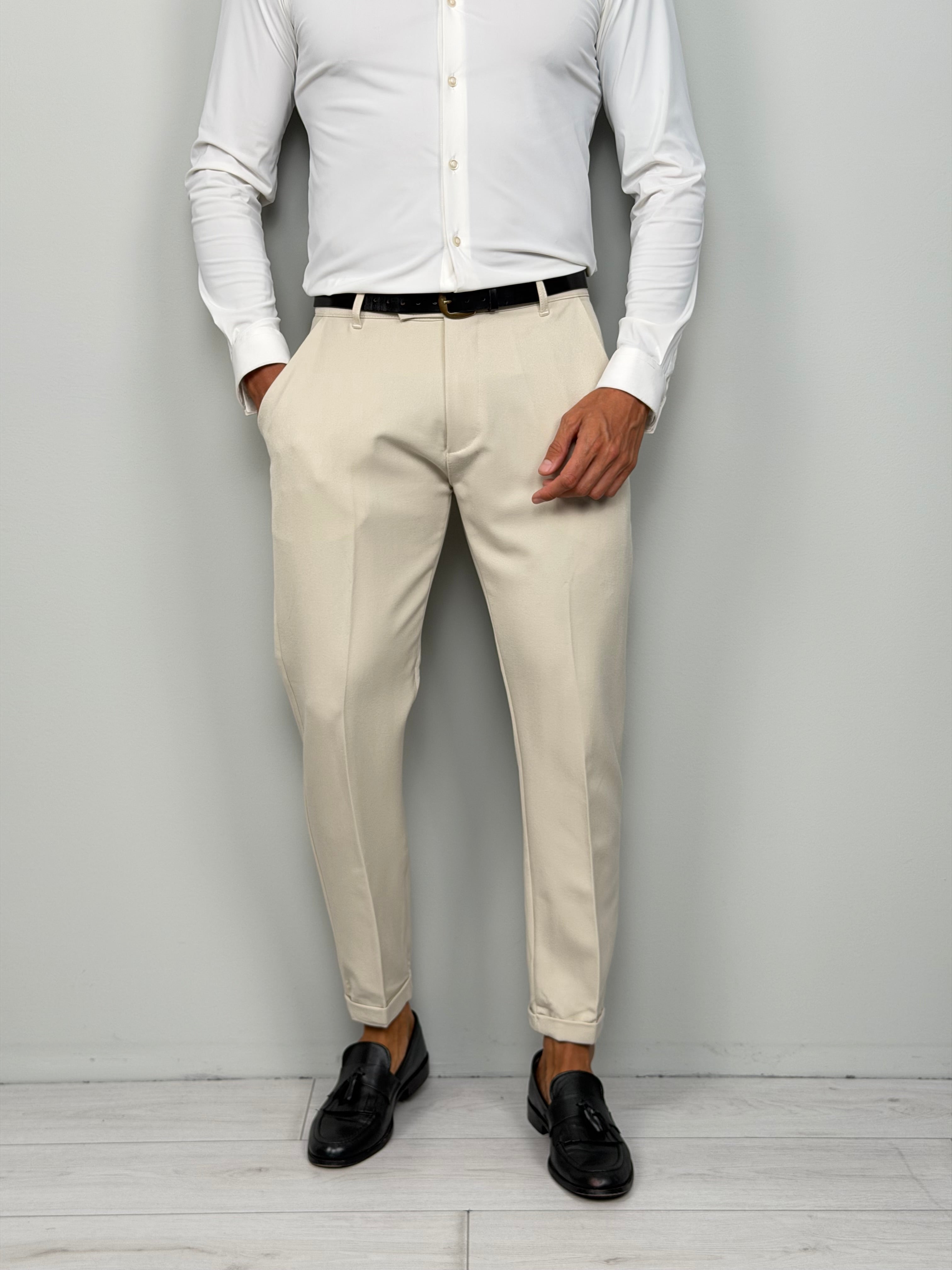 Pantalón modelo capri con vuelta invernal
