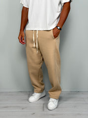 WIDE-STRIPED FLEECE TRACKSUIT TROUSERS