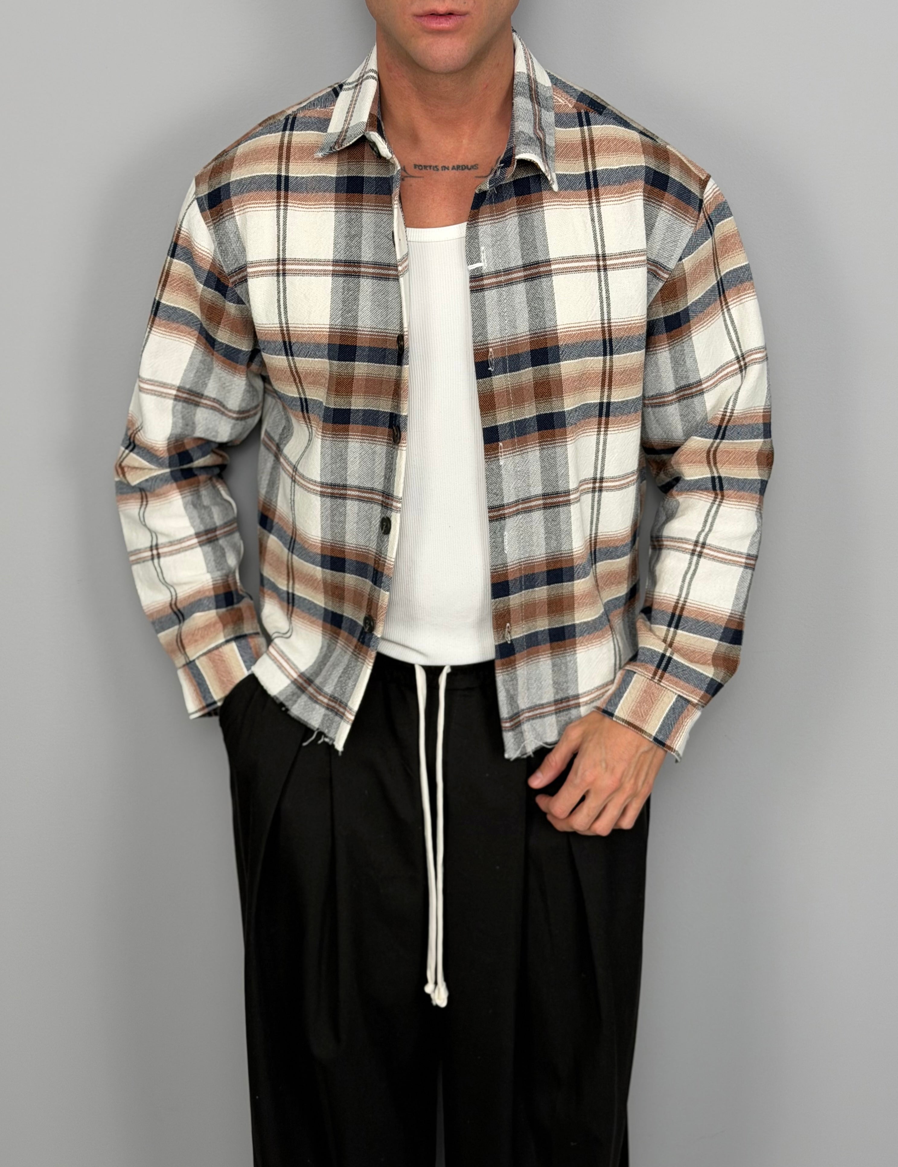 CHEMISE EN COTON À PATCHS 