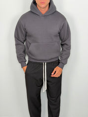 SWEAT SHIRT COUPE BOXY EN MOLLETON