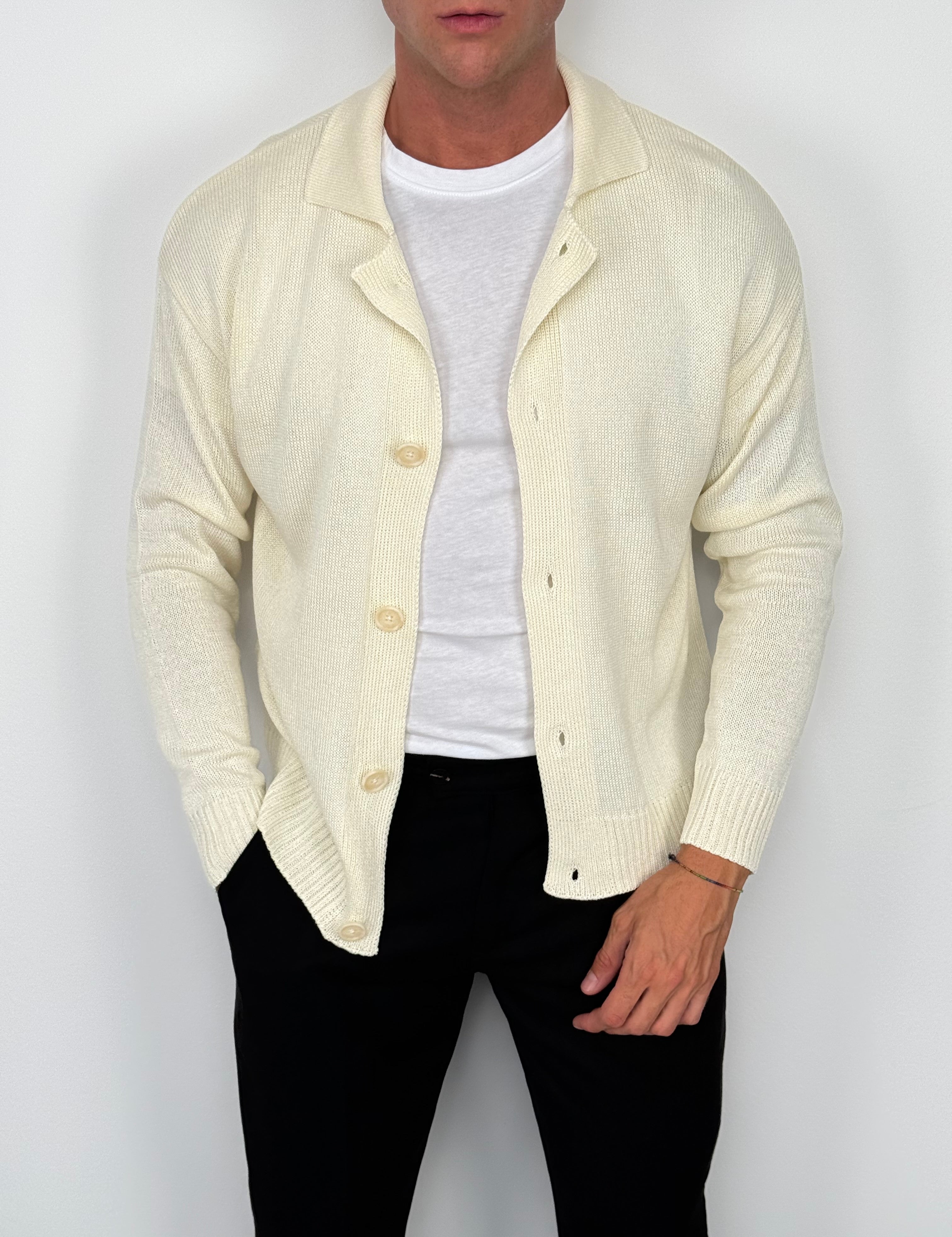 CARDIGAN POLO COTONE