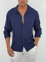 CAMICIA LINO COLLETTO V2 - Tg.S grigia ed XXL in piu colori