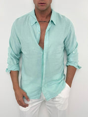 CAMICIA LINO COLLETTO V2 - Tg.S grigia ed XXL in piu colori