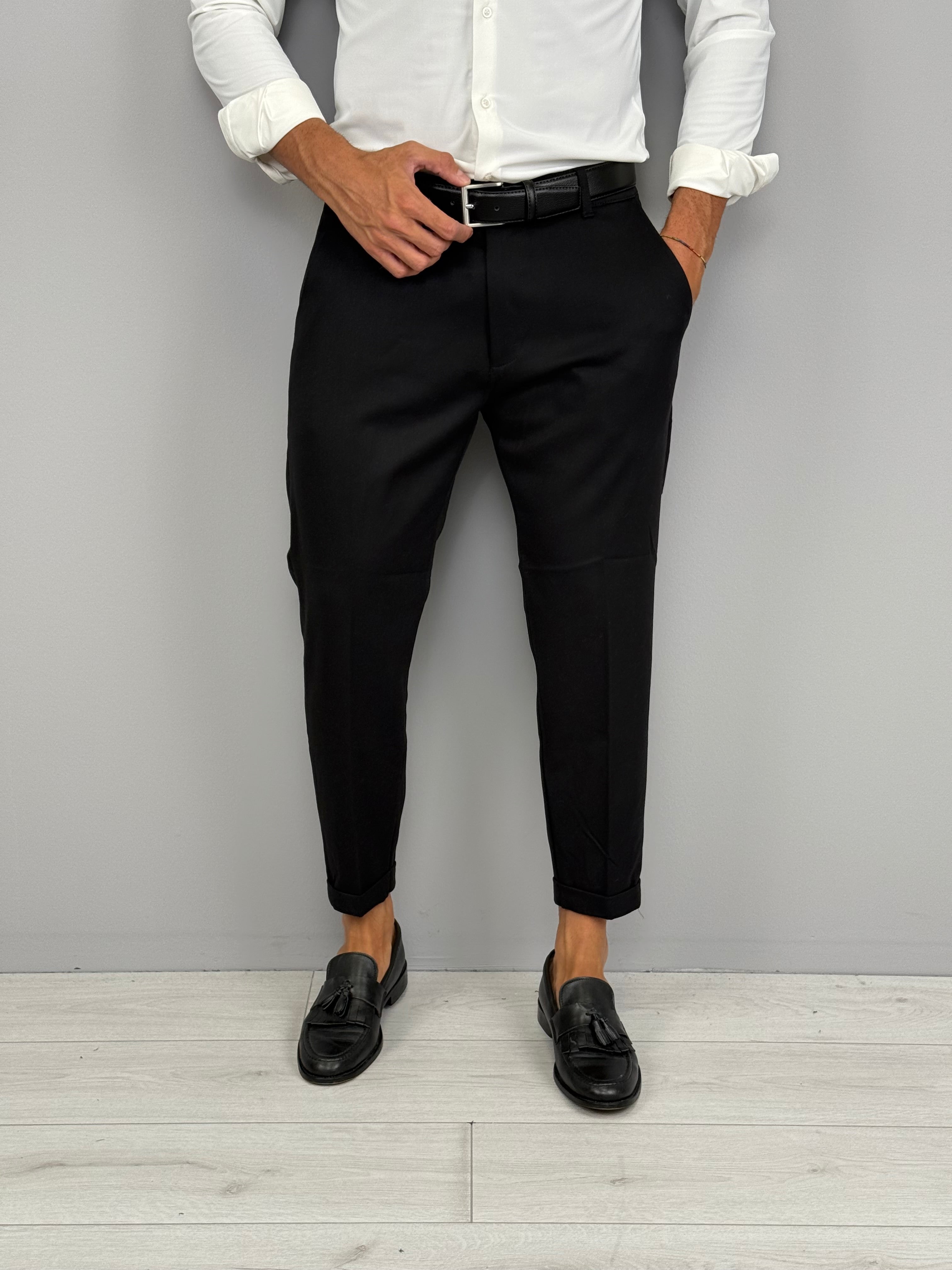 PANTALONE MOD CAPRI FALL RISVOLTINO - TASCHE DIETRO