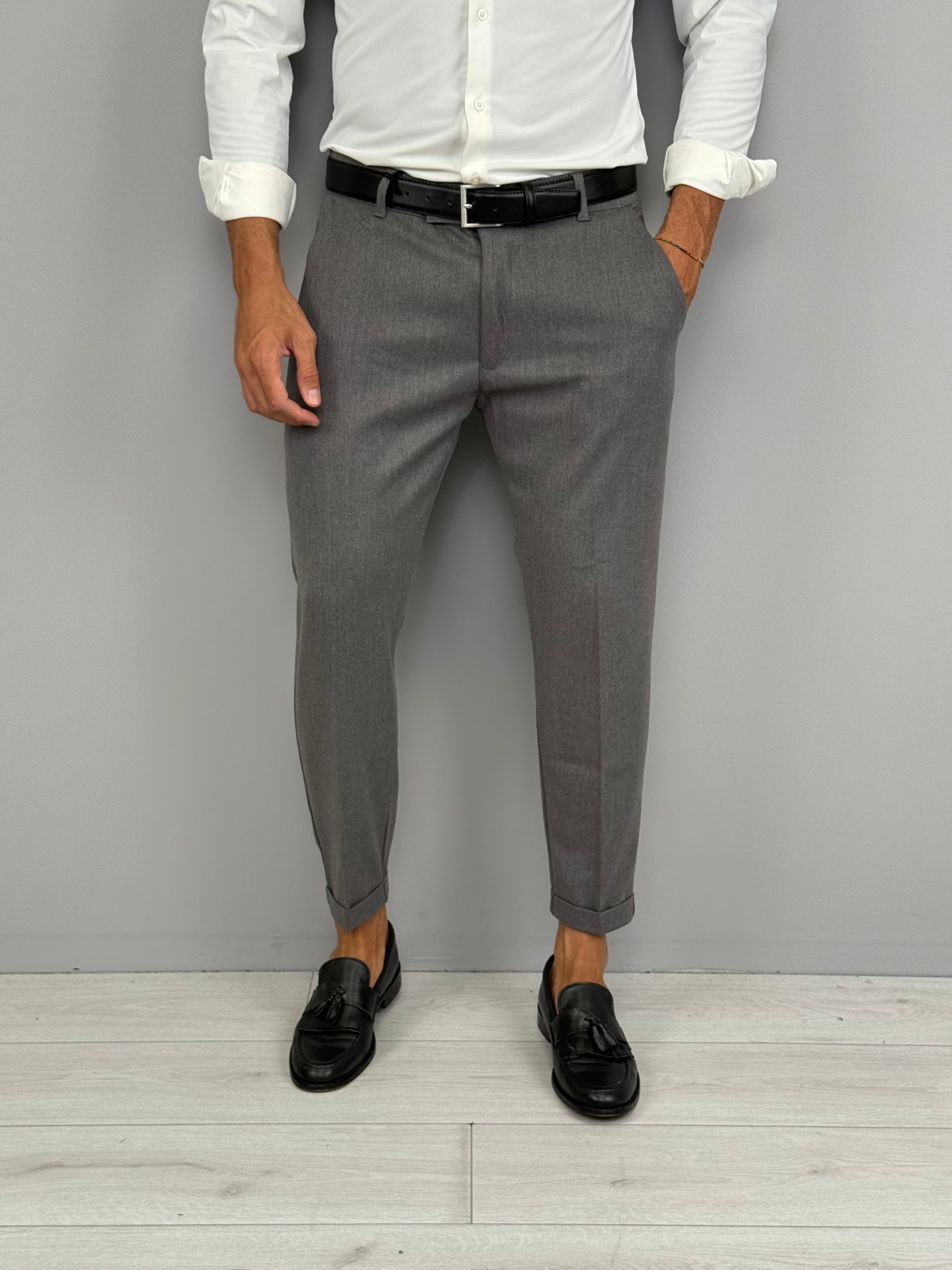 PANTALONE MOD CAPRI FALL RISVOLTINO - TASCHE DIETRO