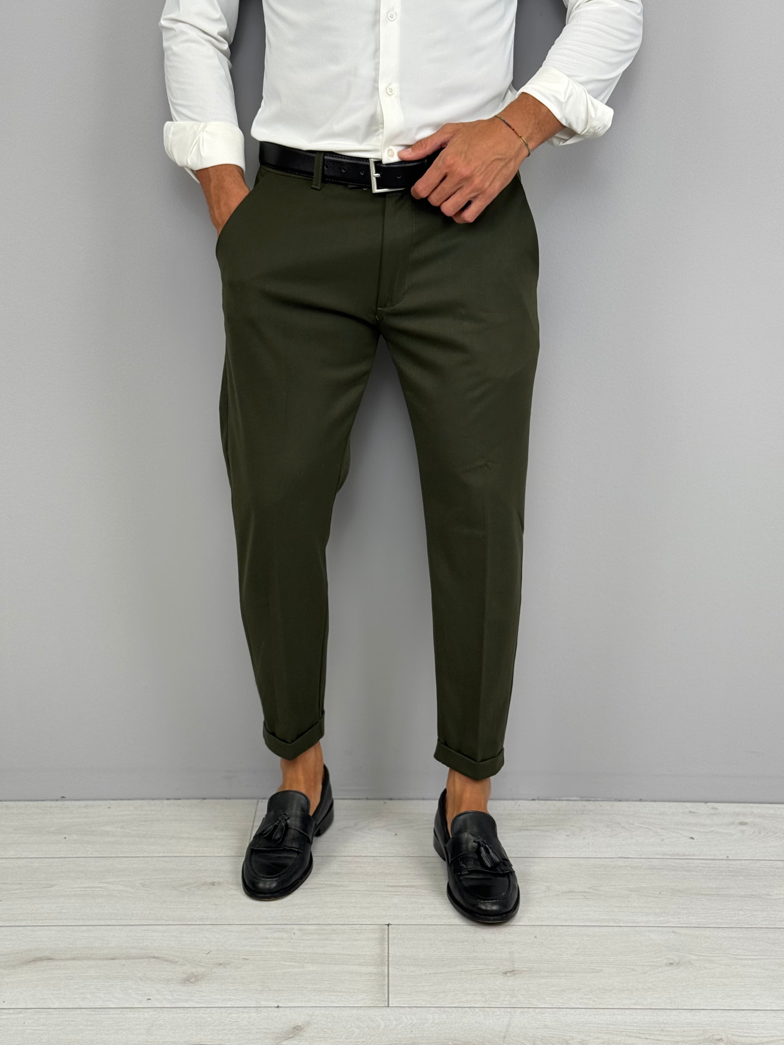 PANTALONE MOD CAPRI FALL RISVOLTINO - TASCHE DIETRO