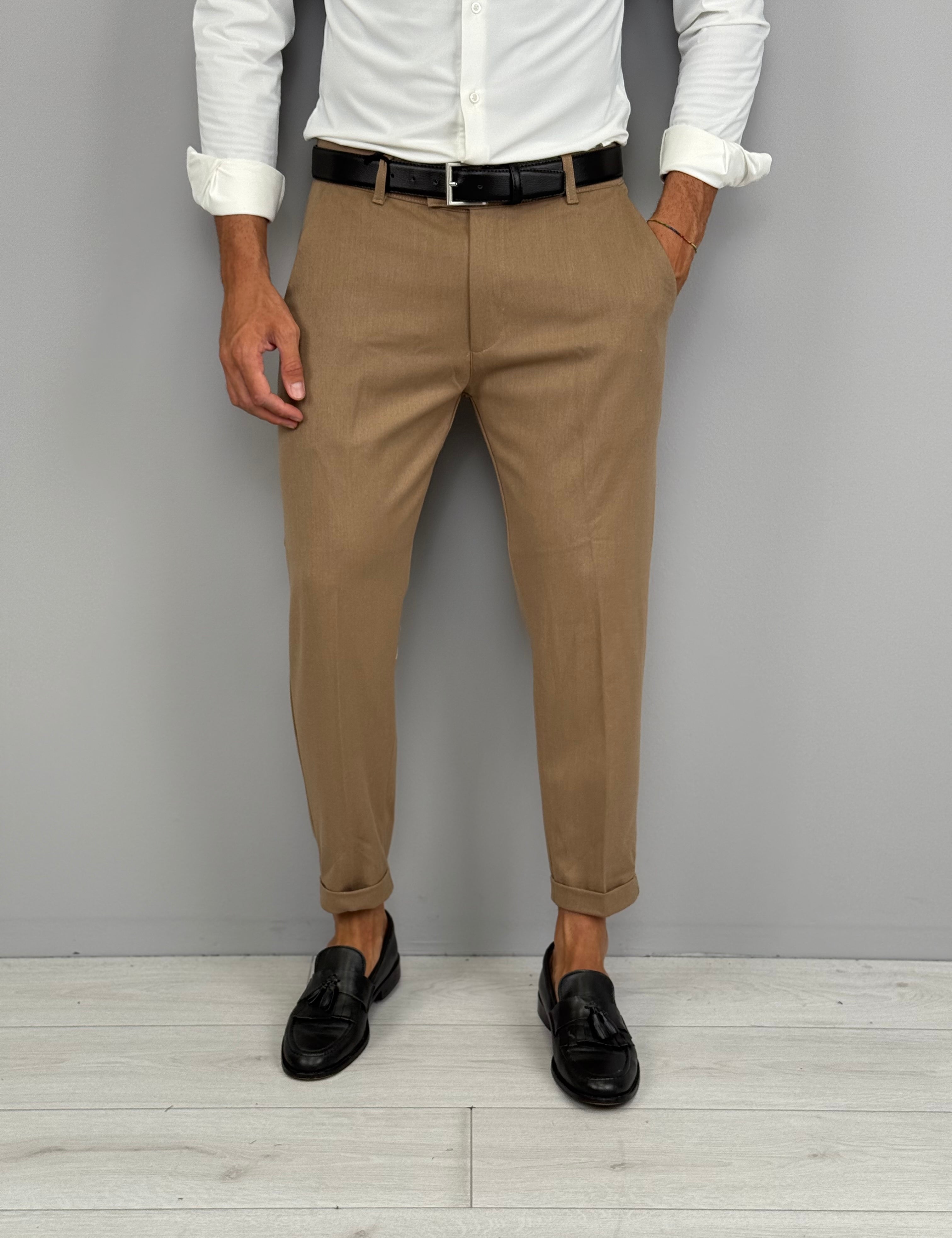 PANTALONE MOD CAPRI FALL RISVOLTINO - TASCHE DIETRO