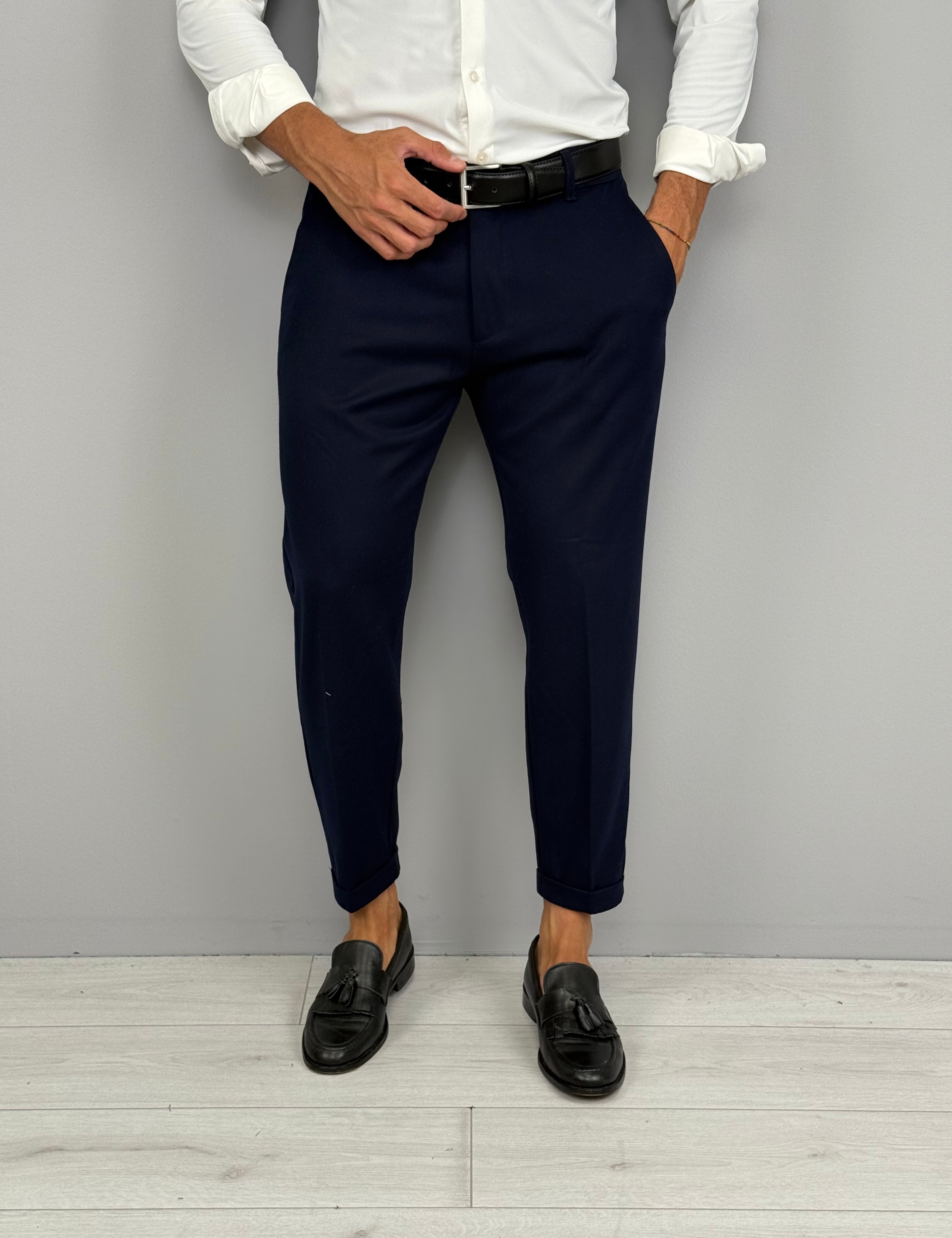 PANTALONE MOD CAPRI FALL RISVOLTINO - TASCHE DIETRO