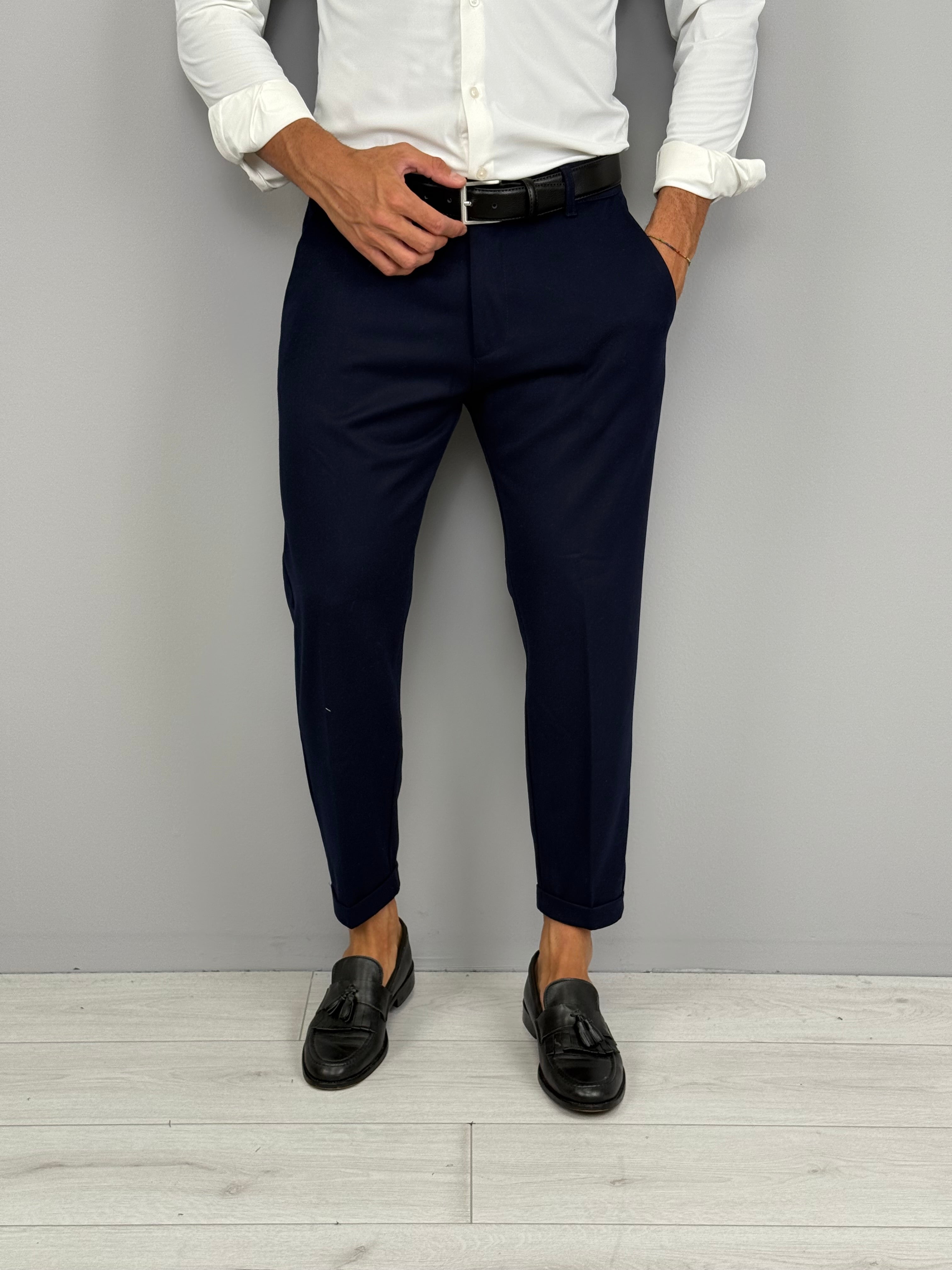 PANTALONE MOD CAPRI FALL RISVOLTINO - TASCHE DIETRO