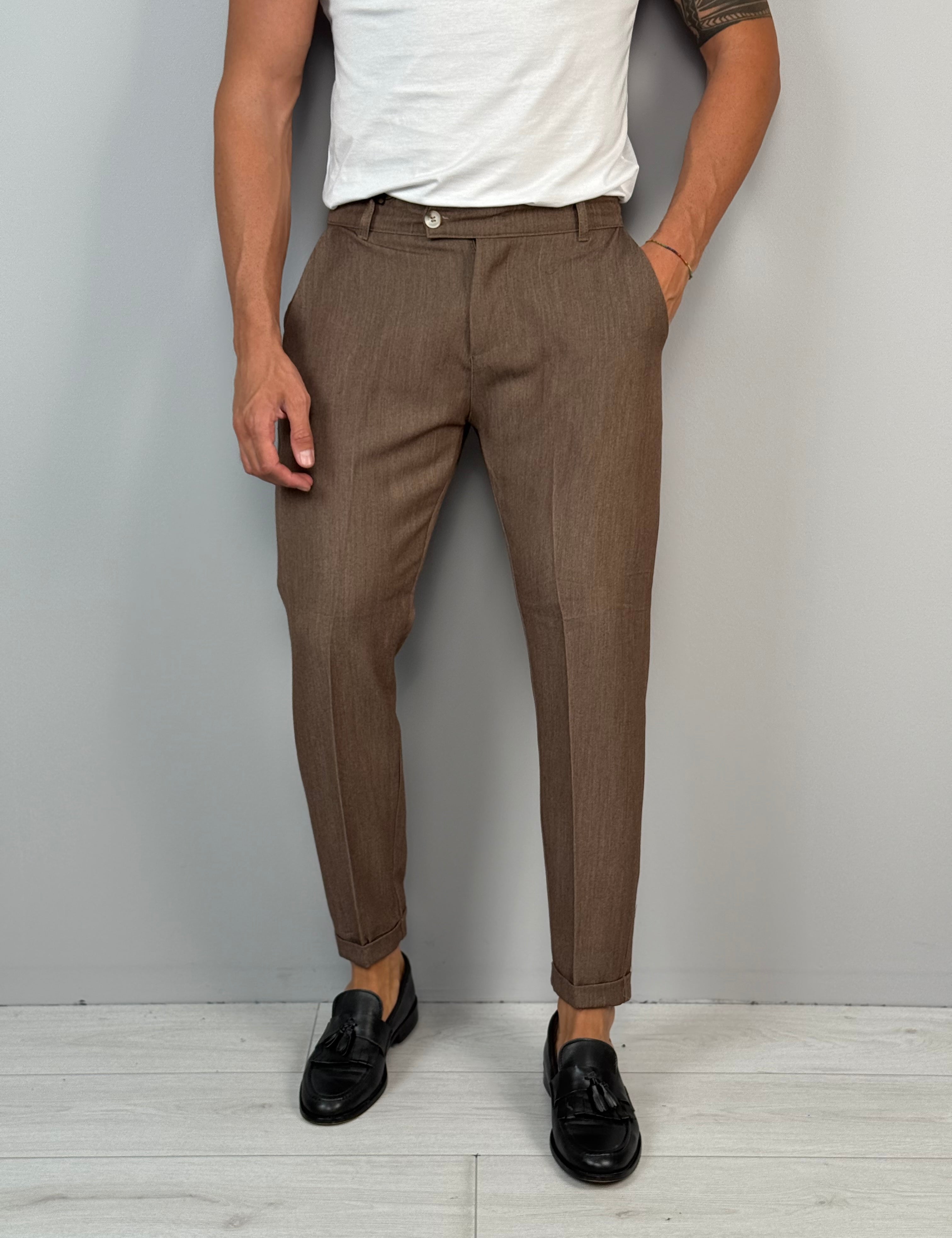 PANTALONE MOD CAPRI RISVOLTINO