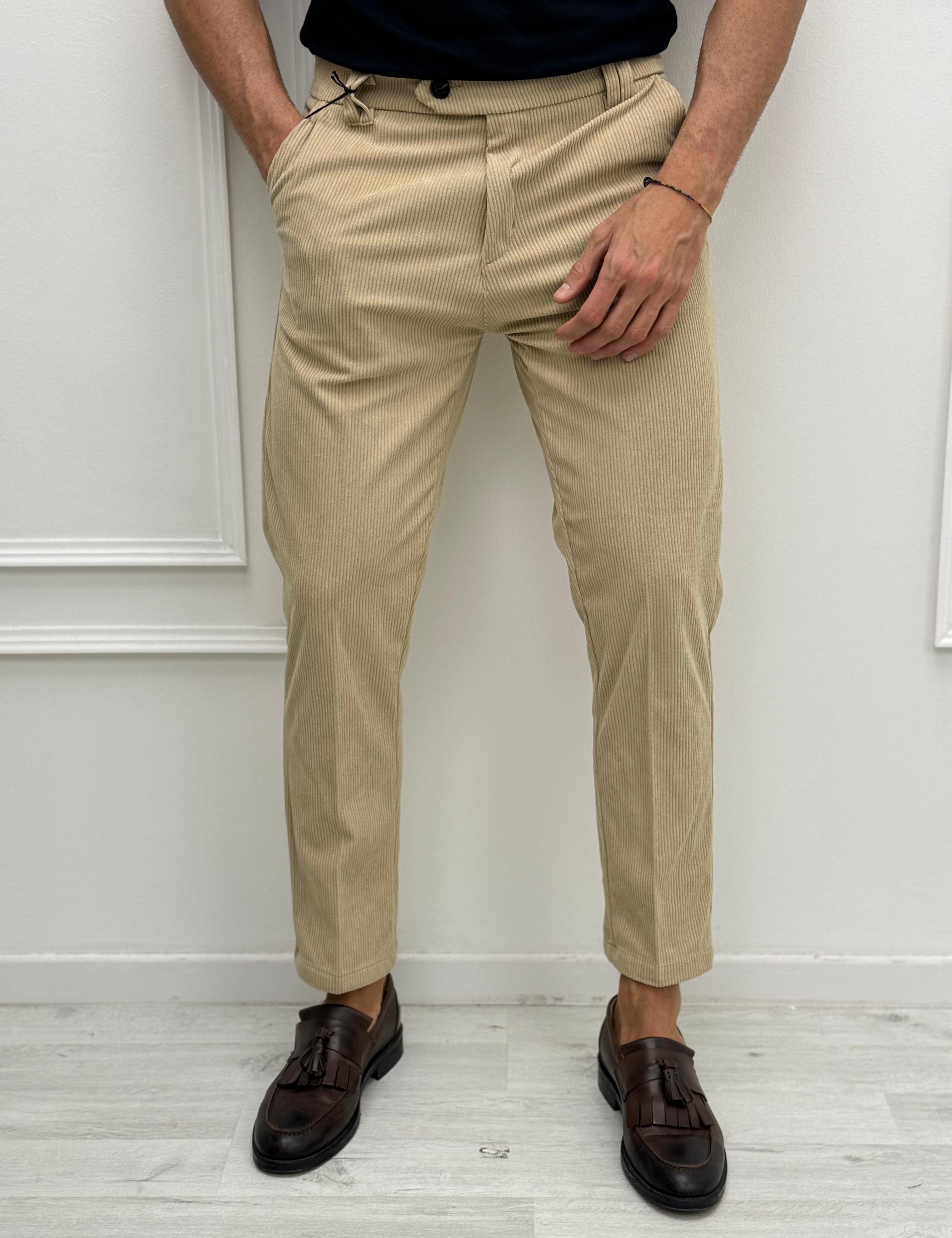 PANTALONE VELLUTO TASCHE DIETRO