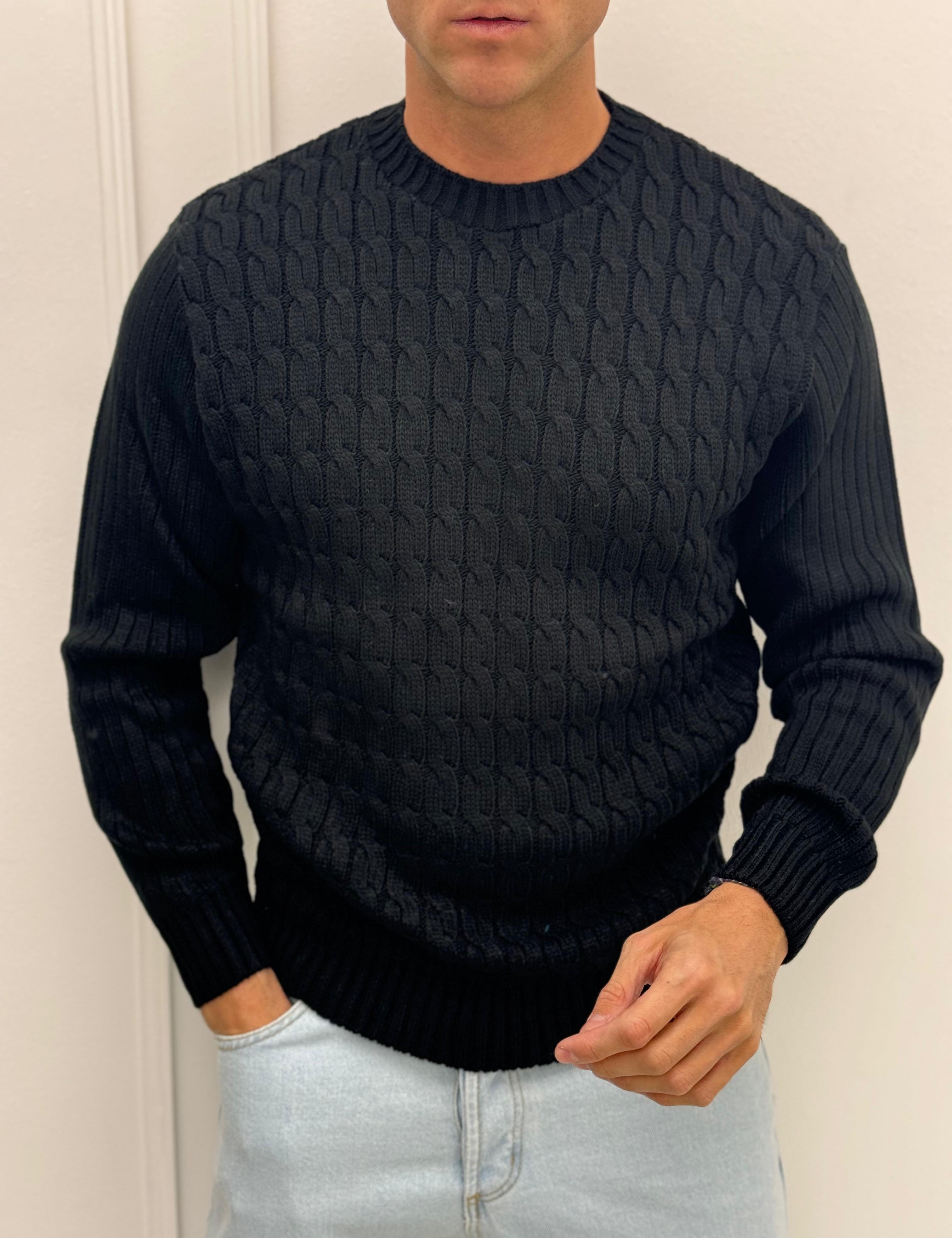 MAGLIONE V10 TRECCIA- Tg. M bianco e XL Grigio