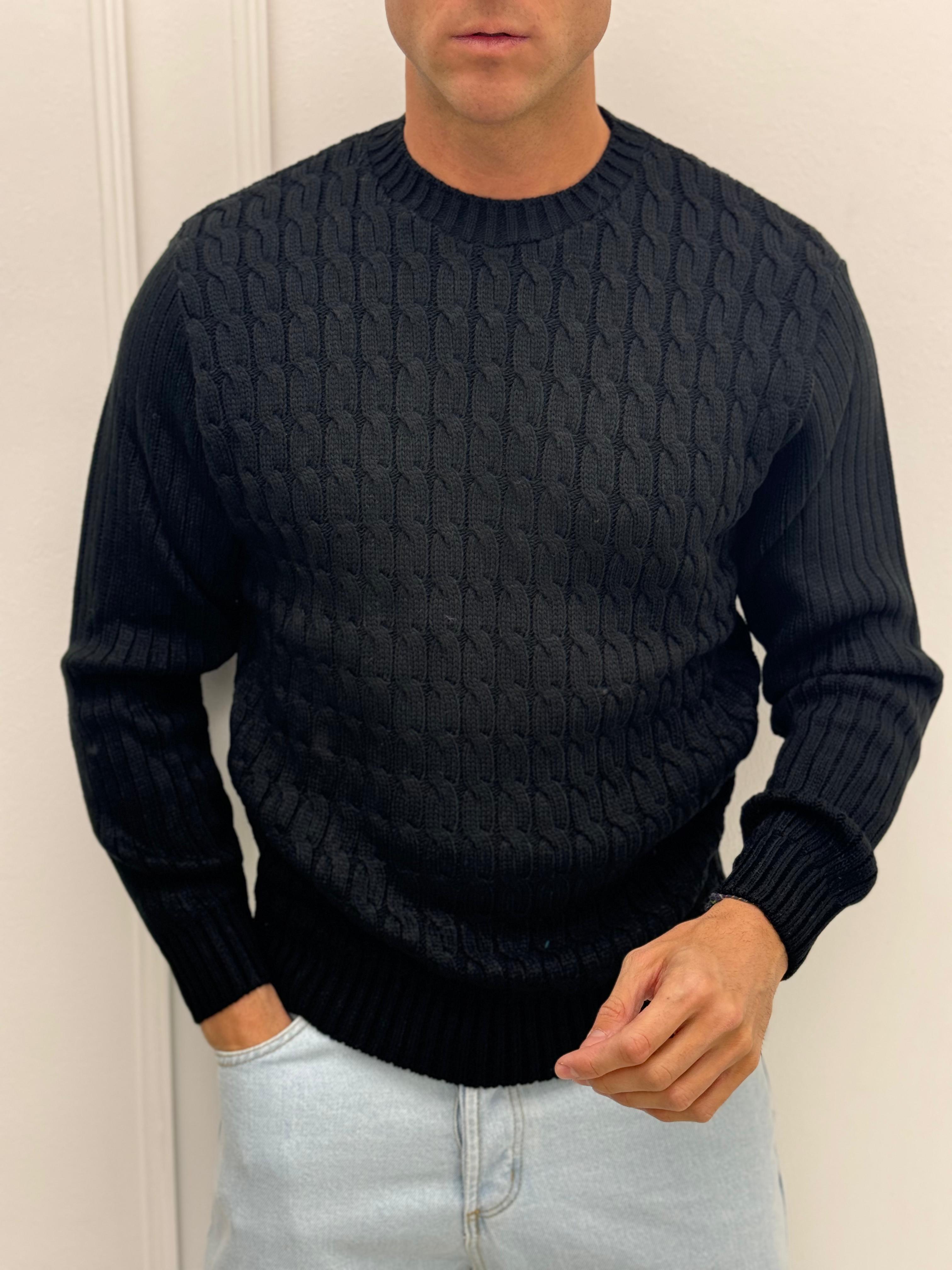 MAGLIONE V10 TRECCIA- Tg. M bianco e XL Grigio