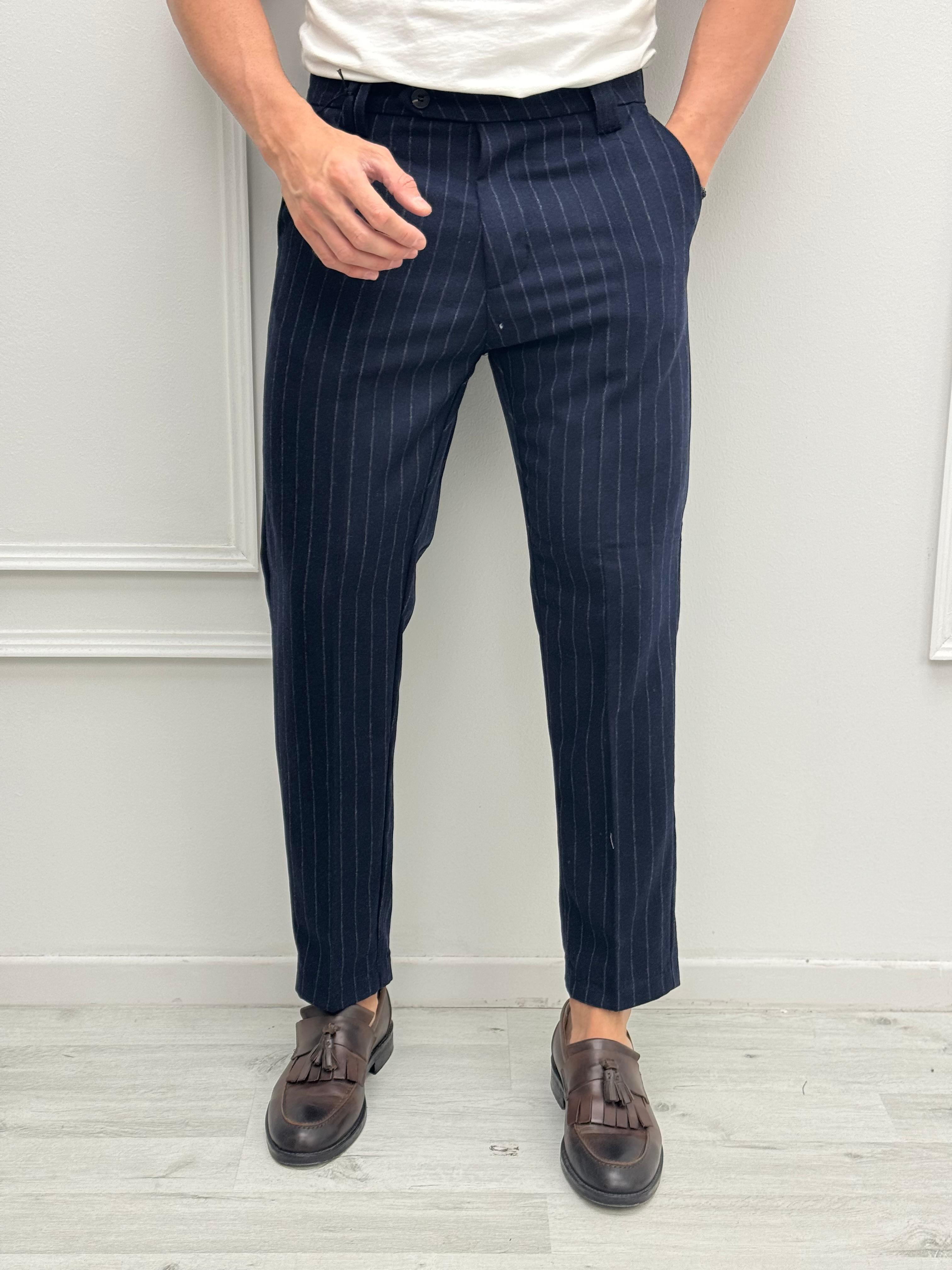 PANTALONE GESSATO LANA - TG. S/L