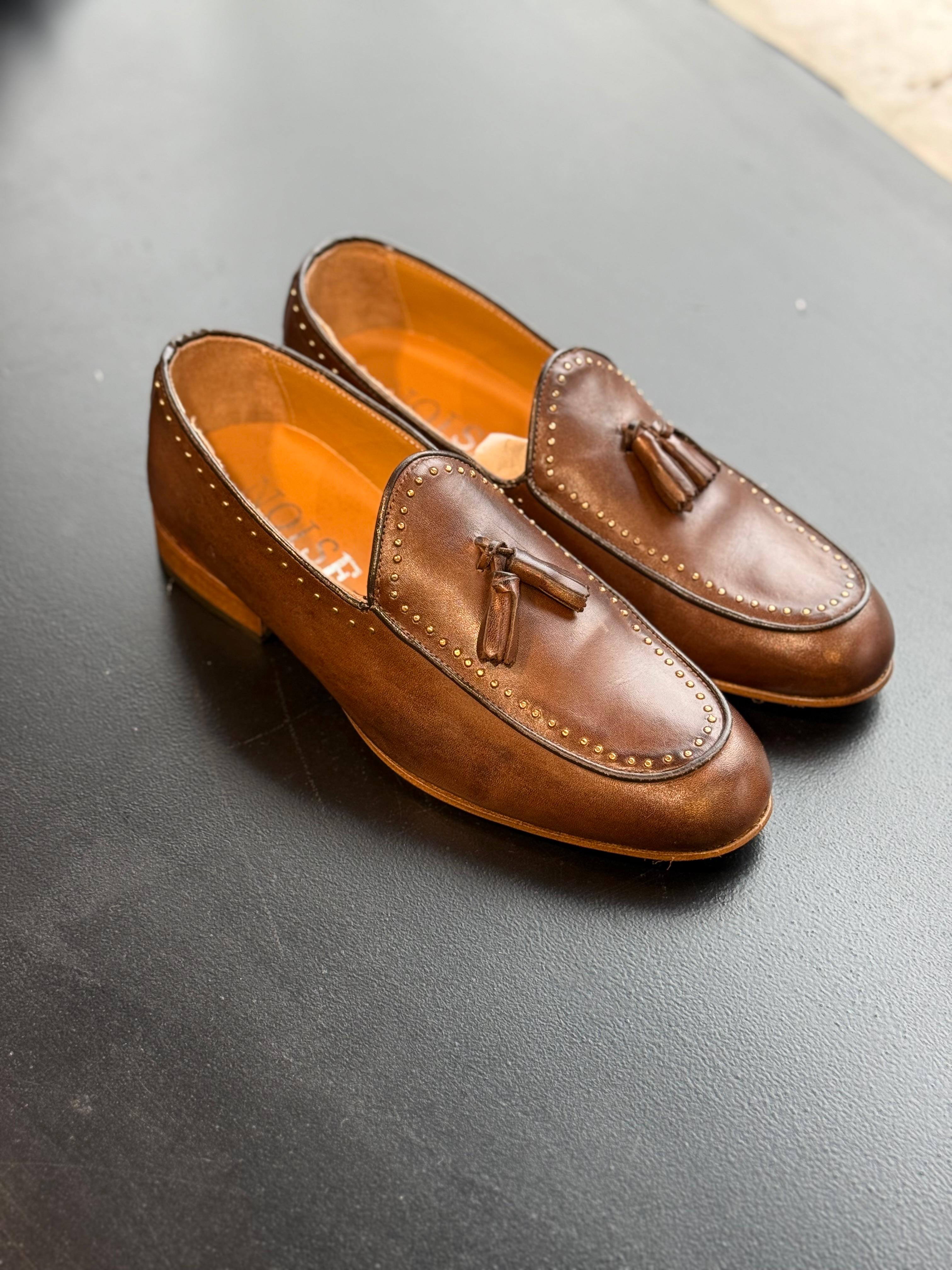 MOCASSINO PELLE BORCHIATO NAPPINE