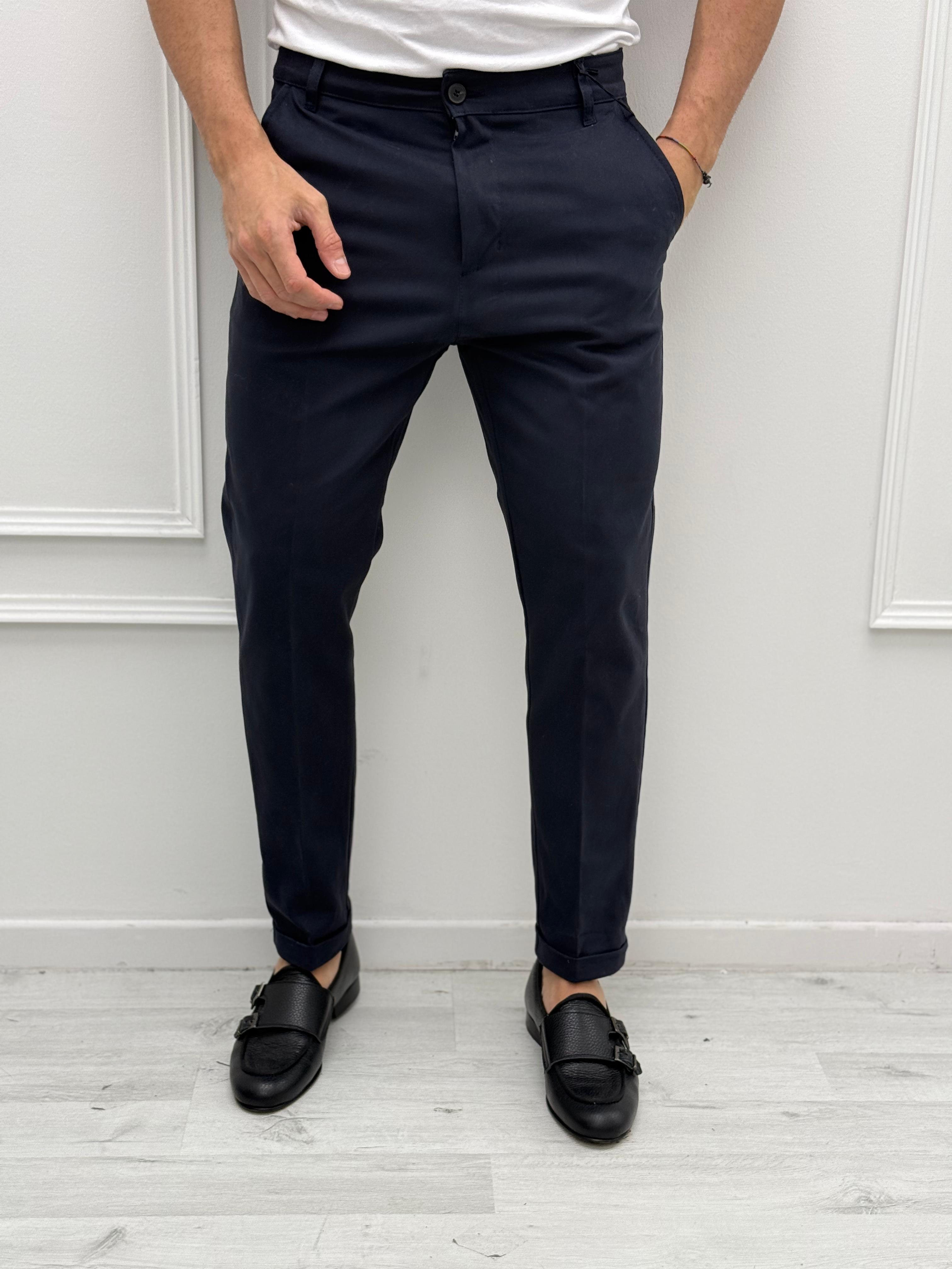 PANTALONE COTONE TASCHE DIETRO