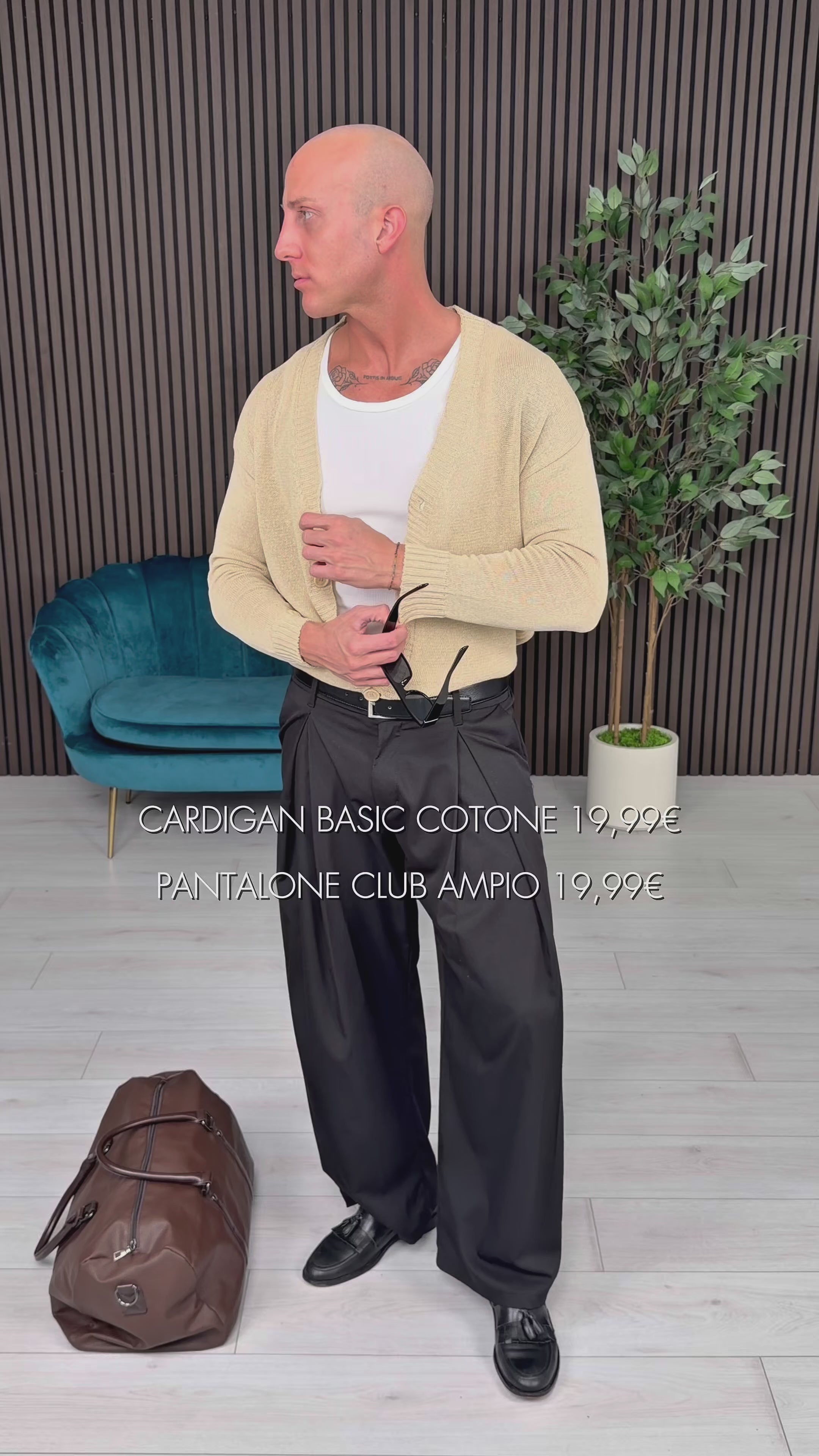 Cardigan básico de algodón