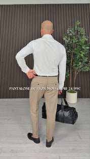 PANTALONE BUTTON MOD CAPRI - TASCHE DIETRO
